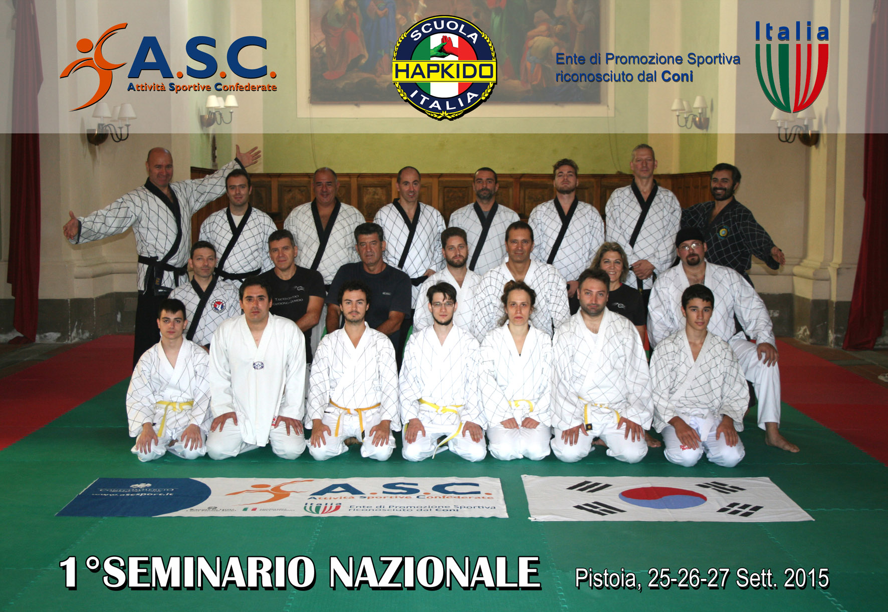 1�SEMINARIO NAZIONALE Scuola Hapkido Italia - SHAI - PISTOIA 25/27 sett.15 