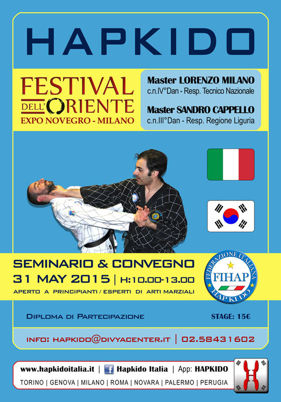 STAGE HAPKIDO a MILANO - FESTIVAL dell'ORIENTE, ESPO NOVEGRO
