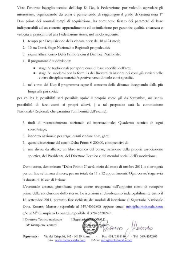 Presentazione CORSO ISTRUTTORI HAPKIDO 2011 - Pagina 2