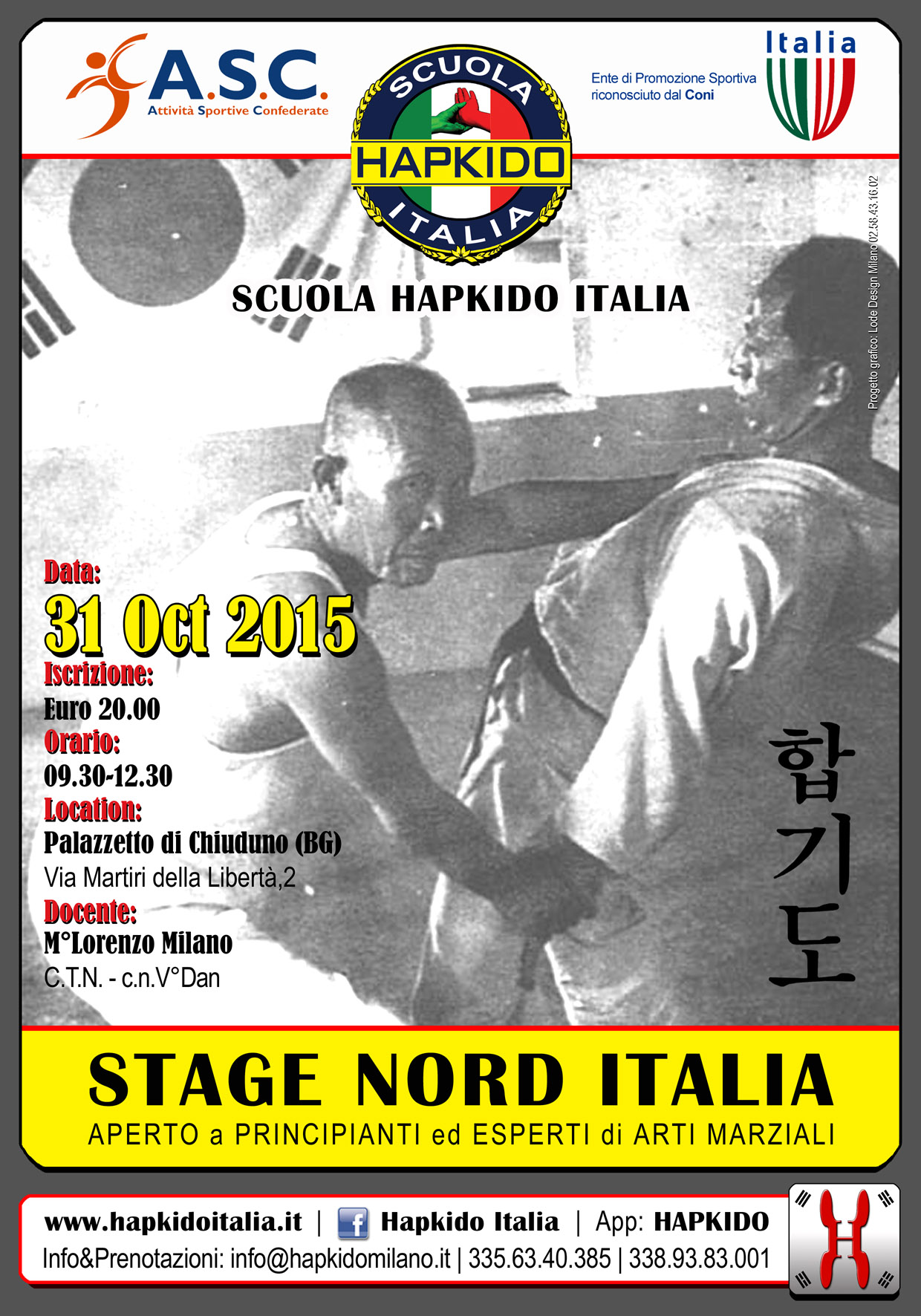 STAGE NORD ITALIA S.HA.I. - CHIUDUNO,BG 31 ott.15 