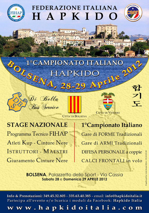 1CAMPIONATO ITALIANO HAPKIDO - STAGE NAZIONALE FIHAP BOLSENA 