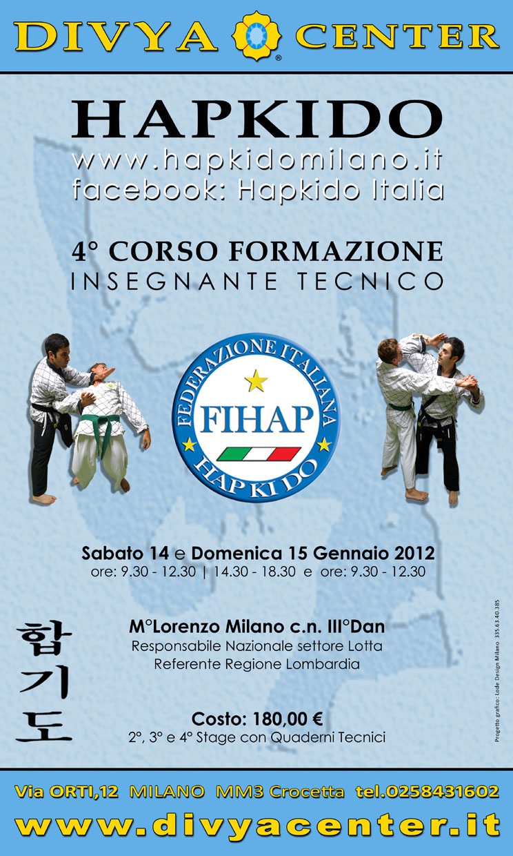 4. CORSO FORMAZIONE INSEGNANTI TECNICI HAPKIDO  