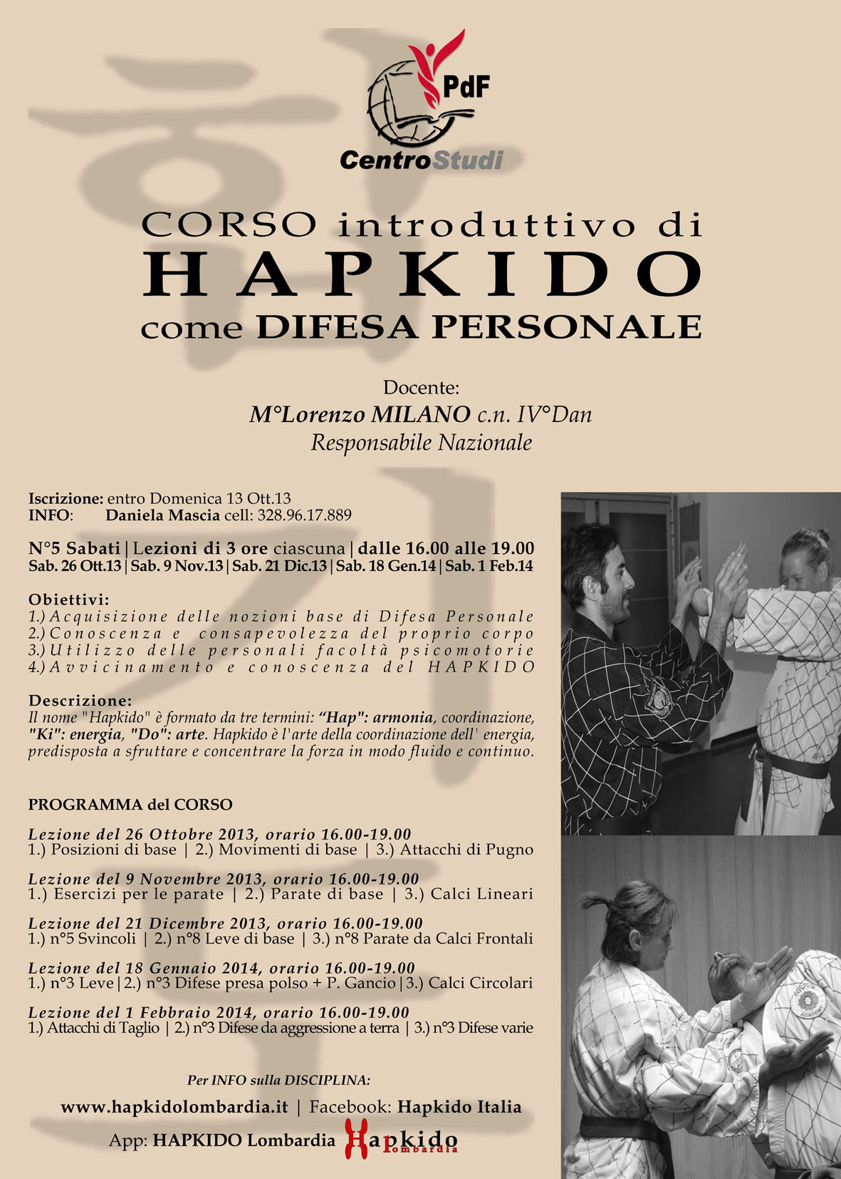 CORSO Introduttivo di HAPKIDO come DIFESA PERSONALE